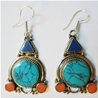 Boucles d'oreilles népalaises forme originale