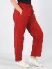 Pantalon droit ethnique chic rouge pour homme