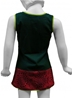 Robe verte et rouge imprimée