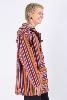 Sweat capuche tissage ethnique traditionnel du Népal rouge