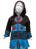 Sweat zippé noir doublé polaire cible et ronds