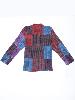Chemise manches longues à patchwork violet