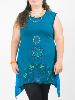 Robe courte bleue féerique sans manches