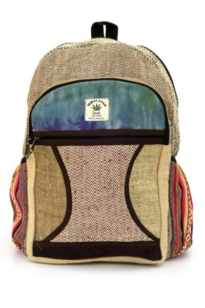 Sac à dos en chanvre Himalayan - Tie and Dye Violet Bleu