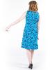 Robe bleue à motif en mosaïque