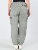 Pantalon ethnique unisexe gris coton brodé motif népalais
