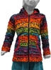 Sweat zippé bandes de couleurs